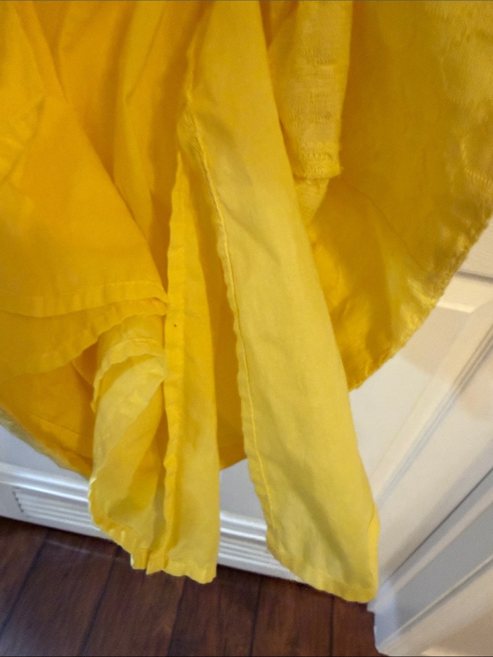 Banana Republic Yellow Sleeveless Dress with White Lace Trim - Picture 6 of 10